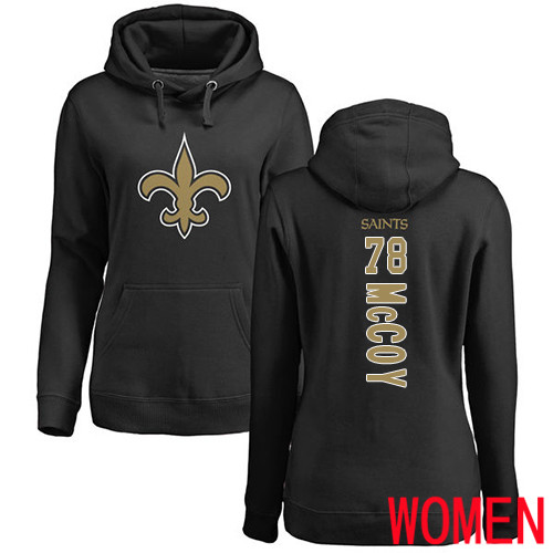 New Orleans Saints Black Women Erik McCoy Backer NFL Football #78 Pullover Hoodie Sweatshirts